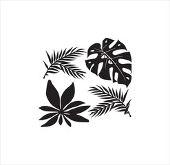  Leaves silhouette vector art work
