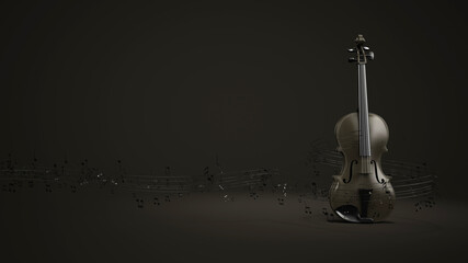 Fototapeta na wymiar Violin Sheet Music