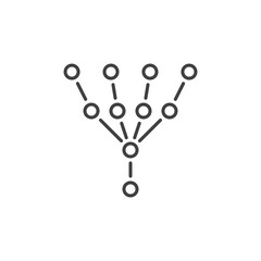 Machine Learning Neural Network vector concept thin line icon