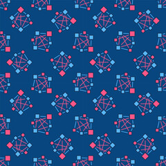 Neural Network Deep Learning vector colored seamless pattern