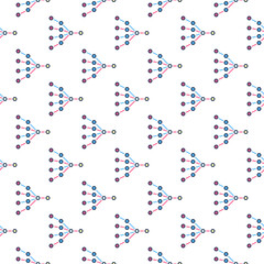 Neural Network Machine Learning vector colored seamless pattern