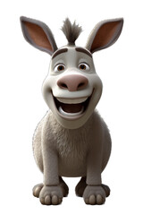 Obraz na płótnie Canvas 3D Donkey Cartoon Character Laughing