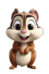"Friendly Chipmunk Character Illustration