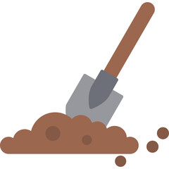 Shovel In Soil Icon
