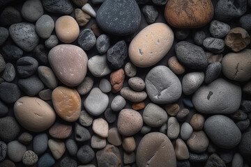Fototapeta na wymiar A pile of rocks with the word rocks AI generation