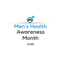 Men's health month is observed every year in June. banner design template Vector illustration background design.
