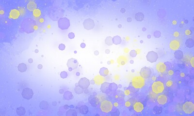 abstract background of glitter vintage lights . Blue . Yellow and white. de-focused. banner