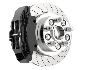 Brakes isolated on transparent background. 3d rendering - illustration