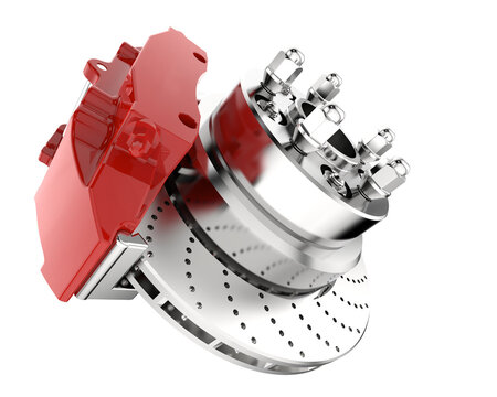 Brakes isolated on transparent background. 3d rendering - illustration