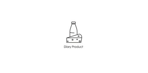 Fototapeta premium Dairy Product Icon - A Simple and Versatile Vector Illustration for Nutrition and Health Designs