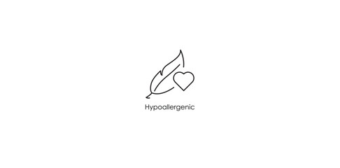 Hypoallergenic line icon vector illustration 