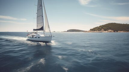 Obraz premium Luxury yacht in the sea