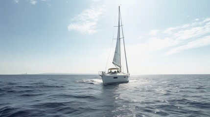 Fototapeta premium Luxury yacht in the sea