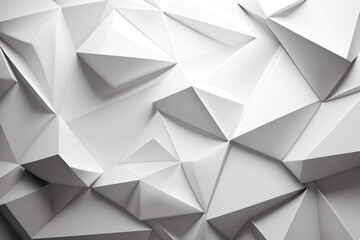 Close up of white wall with lot of triangles on it. Generative AI.