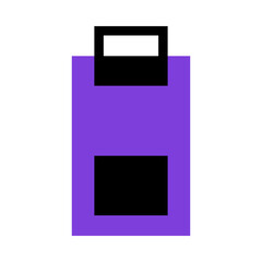 Obraz premium Colon Mark with Purple Rectangle Geometric Shape as Punctuation Mark Vector Illustration