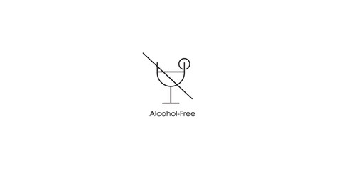 Alcohol-Free Icon - A Simple and Versatile Vector Illustration for Health and Beauty Designs