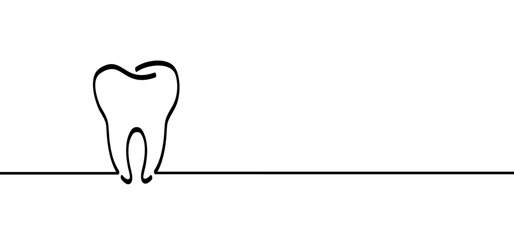 Heartbeat wave, line pulse pattern. Cartoon tooth with gums and toothbrush, Molar logo. Damage teeth brush or tooth brush with caries. Mouth hygiene symbol. 