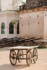 Fototapeta na wymiar cart in the village