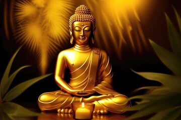 Fototapeta premium Bonne fête du Vesak. Fond d'illustration vectorielle. Magha Puja, Asanha Puja, Visakha Puja Day, concept de vacances bouddhistes.