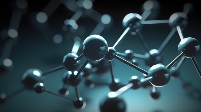 Science background with atoms and melocules