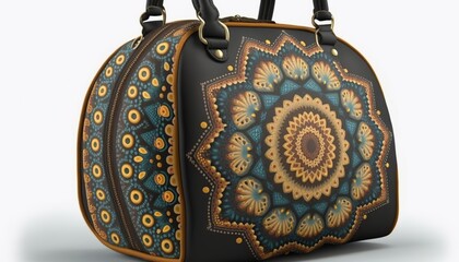 a beautiful women's bag with a wonderful mandala pattern
