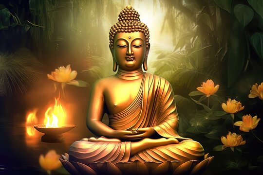 Magha Puja, Asanha Puja, Visakha Puja Day, concept de vacances bouddhistes.