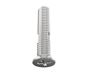 Bolt isolated on transparent background. 3d rendering - illustration