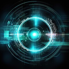 cyber technology eye panel concept. generative ai