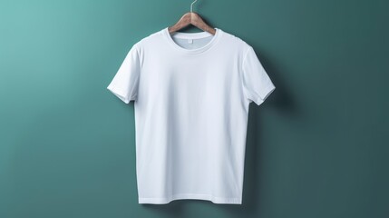 Mockup of t-shirt on colorful background