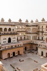 Obraz premium Detail of the Jahangir Mahal Palace in Orchha, Madhya Pradesh, India.