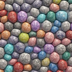 Fototapeta na wymiar Texture transparente des pierres de marbre multicolores arrondies