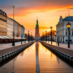 Naklejka premium sunset