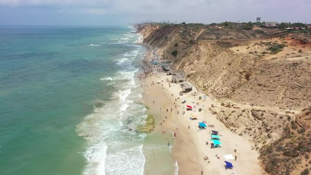 Aerial video on Israel's coastline
