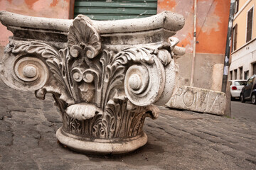 Roman artefact in trastevere
