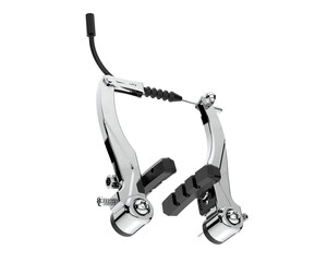 Bike brakes isolated on transparent background. 3d rendering - illustration