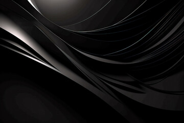 Modern black abstract background. Digitally generated AI image