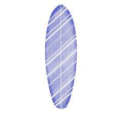 Blue watercolor surfboard.