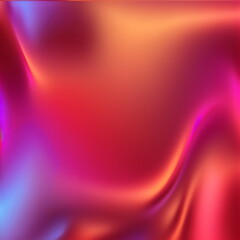 holographic iridescent red purple orange satin background created with generative ai	