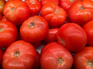 Red tomatoes close up