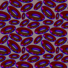 Bright burgundy donuts failling pattern