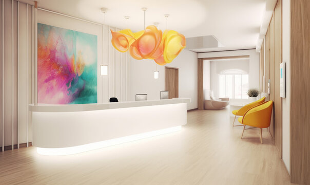 LOBBY AN TREATMENT ROOMS ilustraciones de IA generativas. 