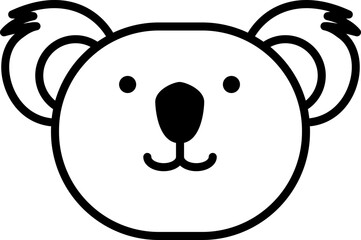Cute Koala Outline icon