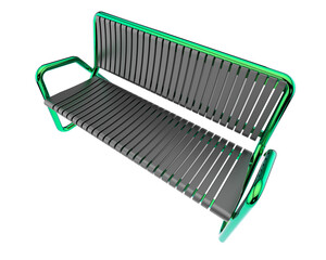 Bench isolated on transparent background. 3d rendering - illustration
