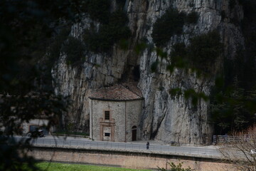 Obraz premium Pioraco medieval village in the marche region, Italy