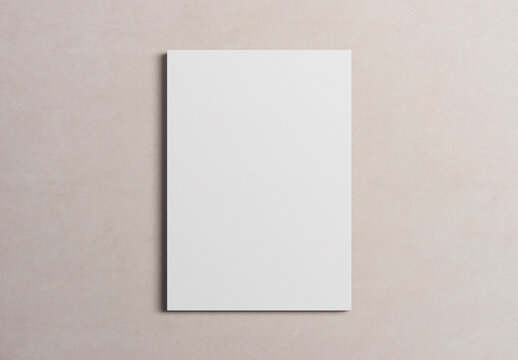 Any Canvas Size Interior Wall Art Poster Room Mockup Template