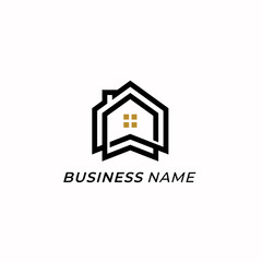 design logo creative home and line