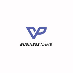 design logo creative letter V and letter P