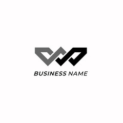 design logo creative line letter W