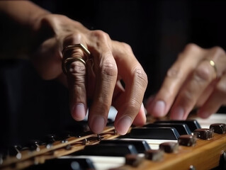Hands in action - piano