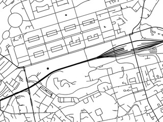 A vector road map of the city of  Edinburgh Center in the United Kingdom on a white background.